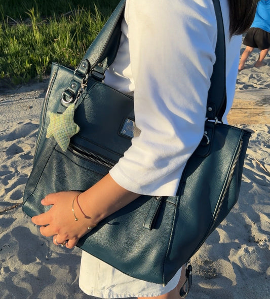 The Star Clip -in Teal Apple Plaid