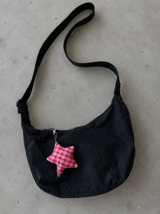The Star Clip -in Sunny Blush Plaid