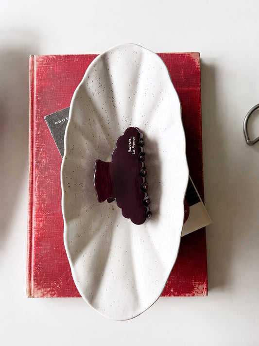 The Scalloped Original Claw in- Plum